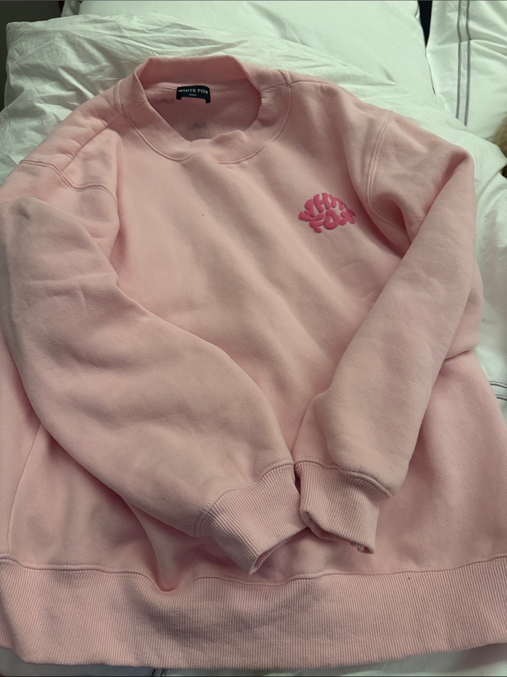 White Fox Boutique Light Pink Crewneck Sweatshirt